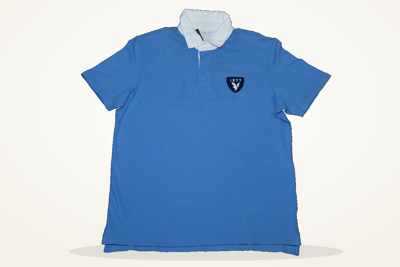 Blue casual polo